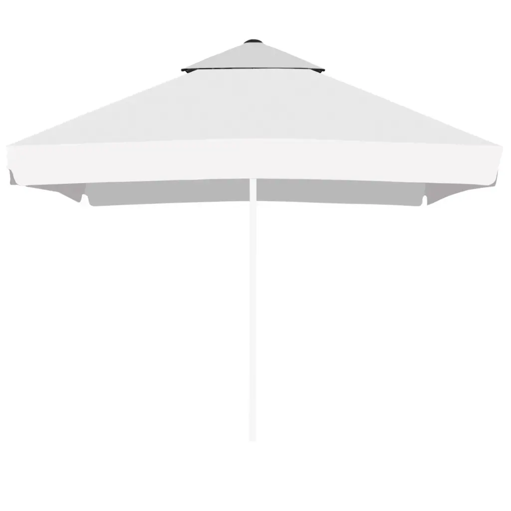 Toile de parasol Easy Up Plus - couleur unie (carré / 3,5 m / 4 panneaux, avec double toit, toile tissée 100% polyester, poids de la toile 210± 10 g/m², 1807001 White, sans bas-volets / bords ourlés, jusqu'à 5 pièces dans une boîte en carton)
