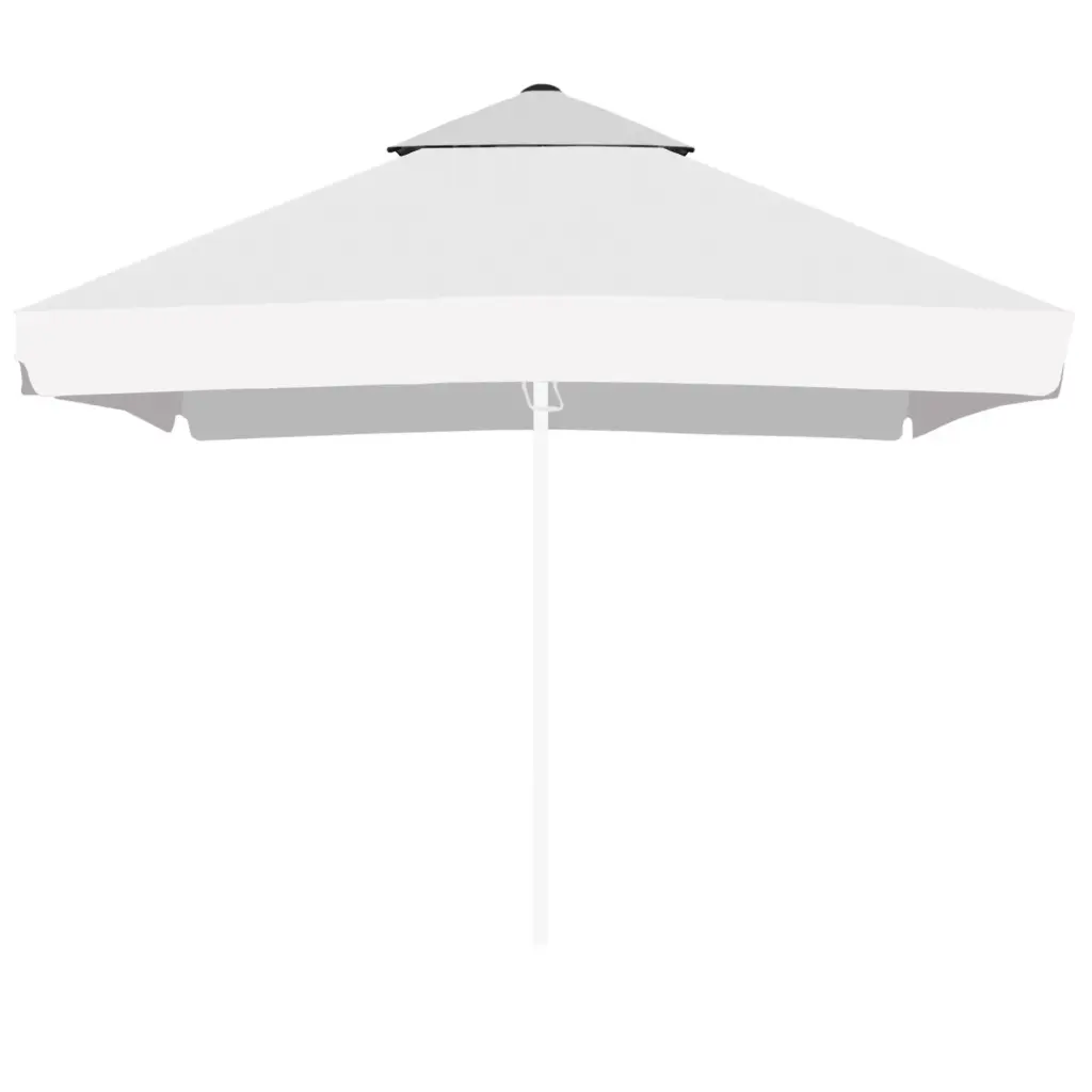 Poszycie parasola DarkLume w kolorze jednolitym (kwadrat / 3,5 m / 4 panele, z drugim daszkiem, tkanina 100% poliester, gramatura 210± 10 g/m², 1807001 White, bez owiewki / lamówka podwinięta, do 5 szt. w kartonie)