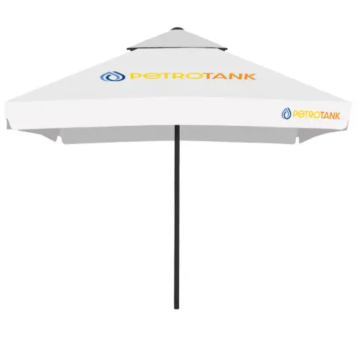 Parasol Easy Up Plus z nadrukiem na tkaninie jednolitej PES